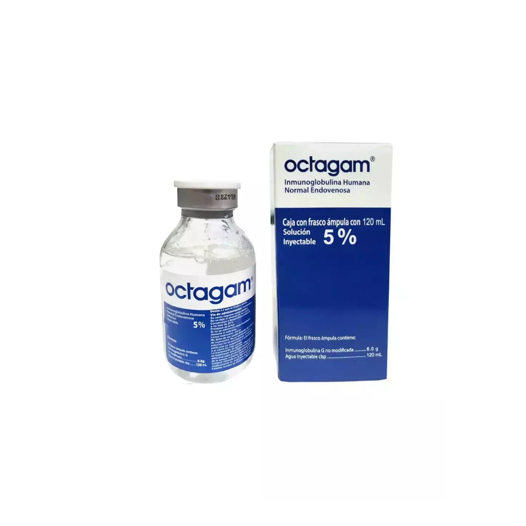 OCTAGAM SOLUCIÓN INYECTABLE 5 G/120ML – GLUCO FARMACIA