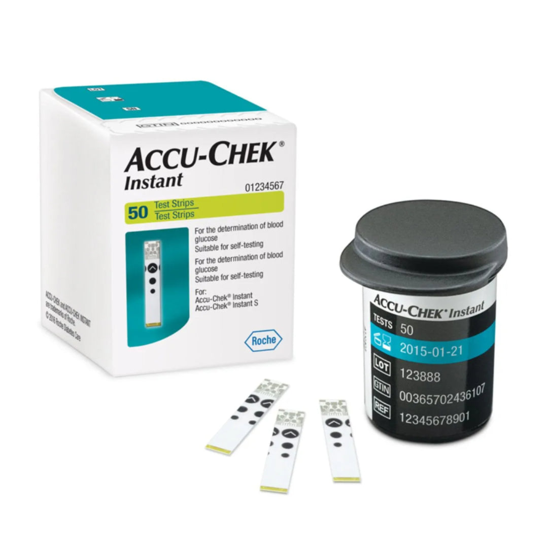 ACCU-CHEK INSTANT CAJA CON ENVASE CON 50 TIRAS REACT