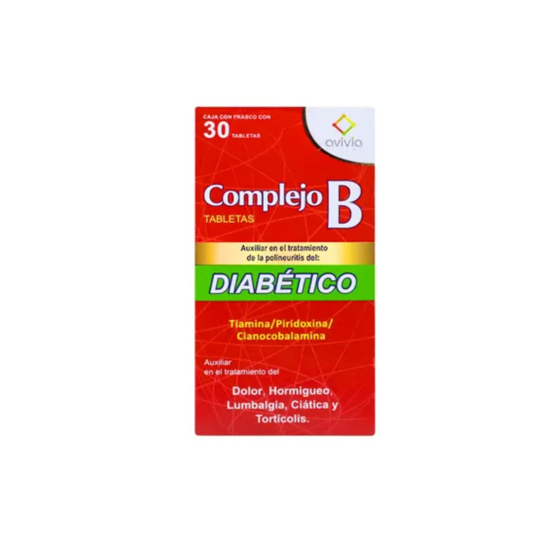 COMPLEJO B DIABETICO (Avivia) c/30 TABS. 100/5/0.05 MG.