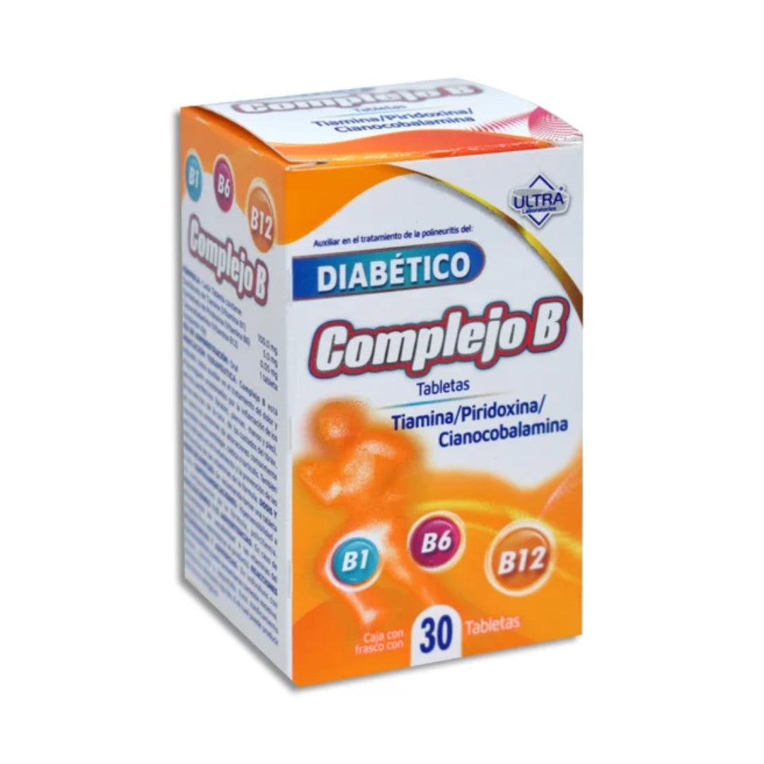 COMPLEJO B DIABÉTICO (Ultra) c/30 TABS. 100/5/0.05 MG.