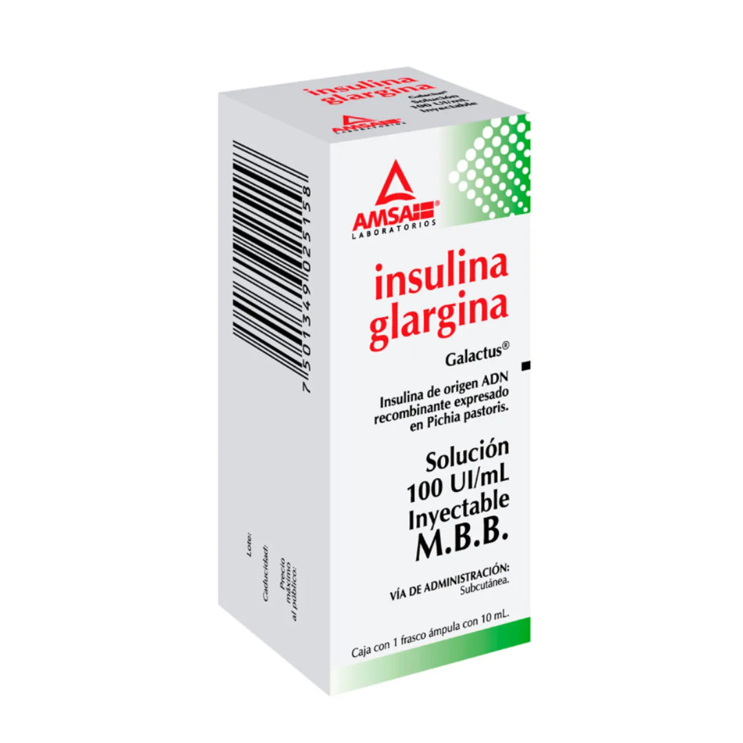 INSULINA GLARGINA (Amsa) Sol. Iny. c/1 FCO. AMP. 10 ML. 100 UI/1 ML.