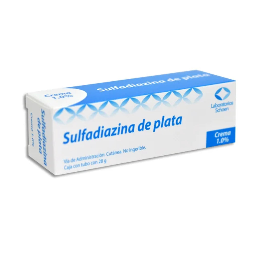 SULFADIAZINA DE PLATA (Schoen) CREMA 1.0% Tubo c/28 G.