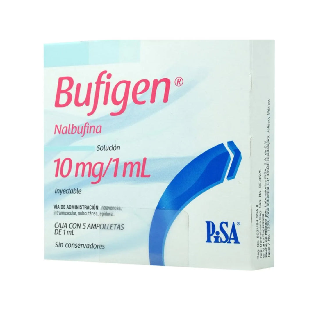 BUFIGEN 10 MG 5 AMPOLLETAS 1 ML RX.