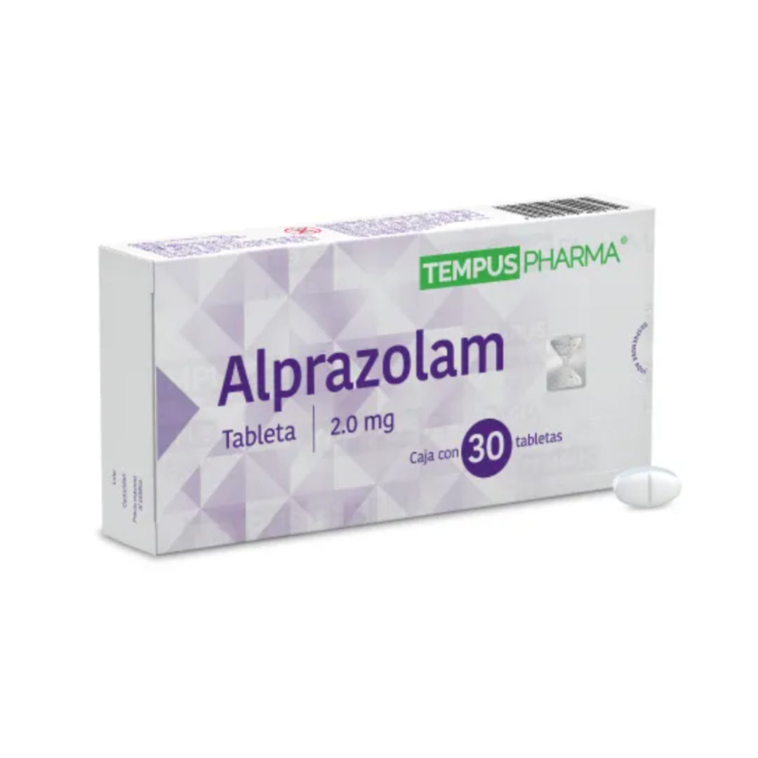 ALPRAZOLAM 2.0 MG 30 TABLETAS GENÉRICO INV FARMA RX.
