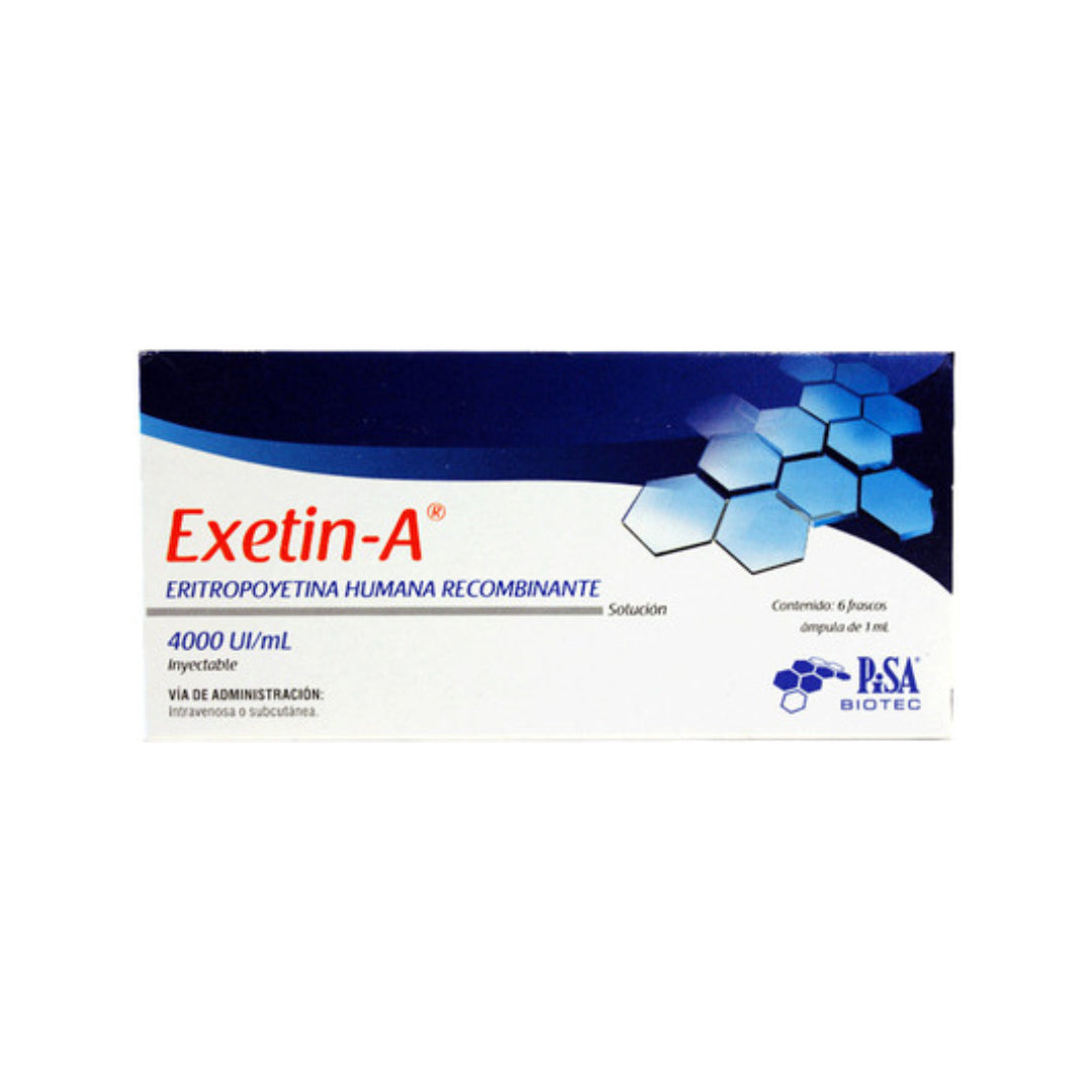 EXETIN-A SOL. INY 6 FCO 4000 UI/1 ML. (RED FRIA)