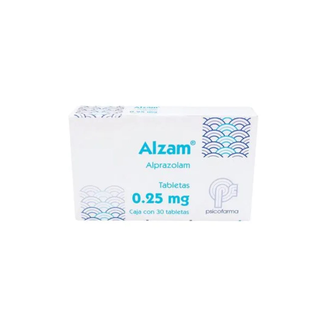 ALZAM 0.25 MG 30 TABLETAS RX.