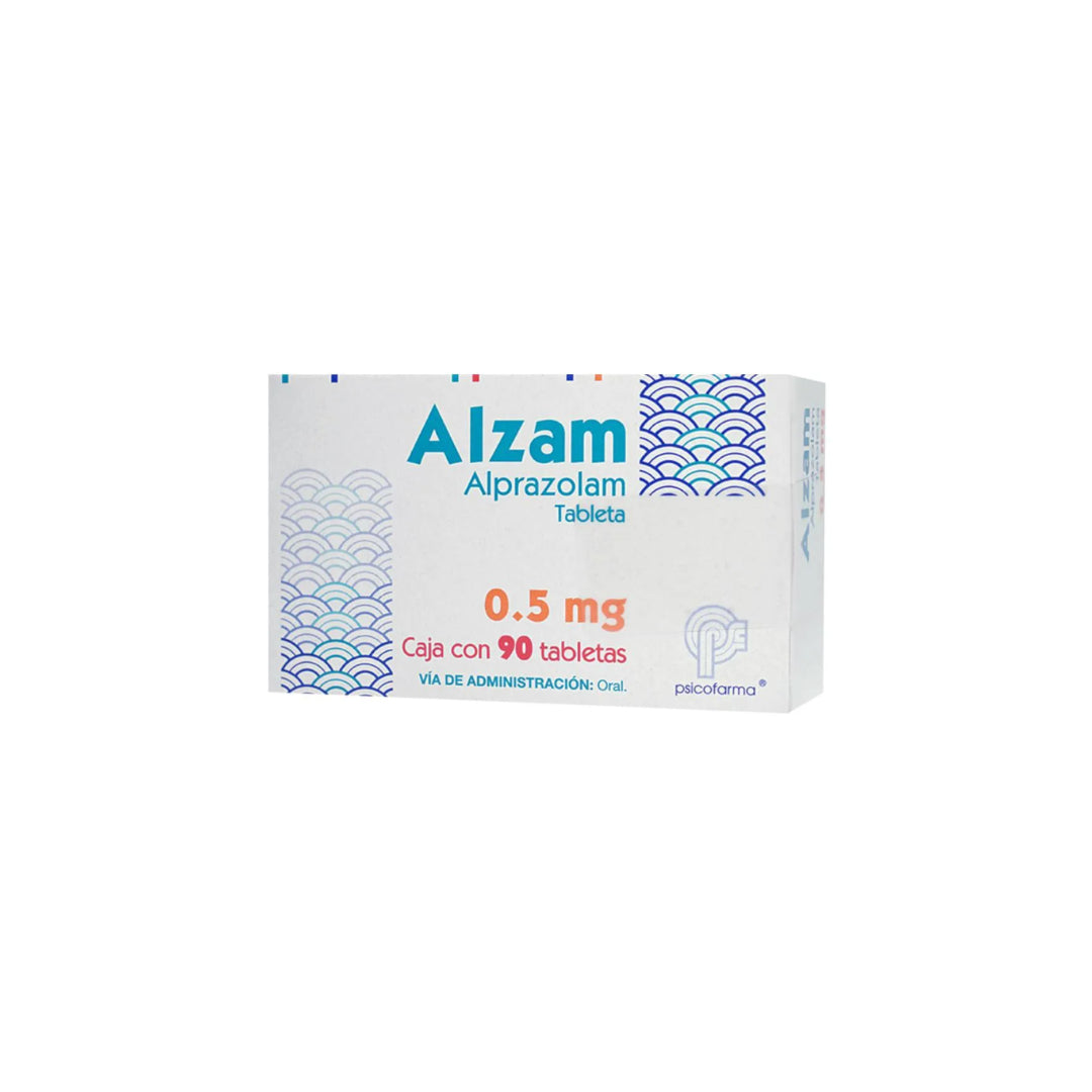 ALZAM 0.50 MG 90 TABLETAS RX.
