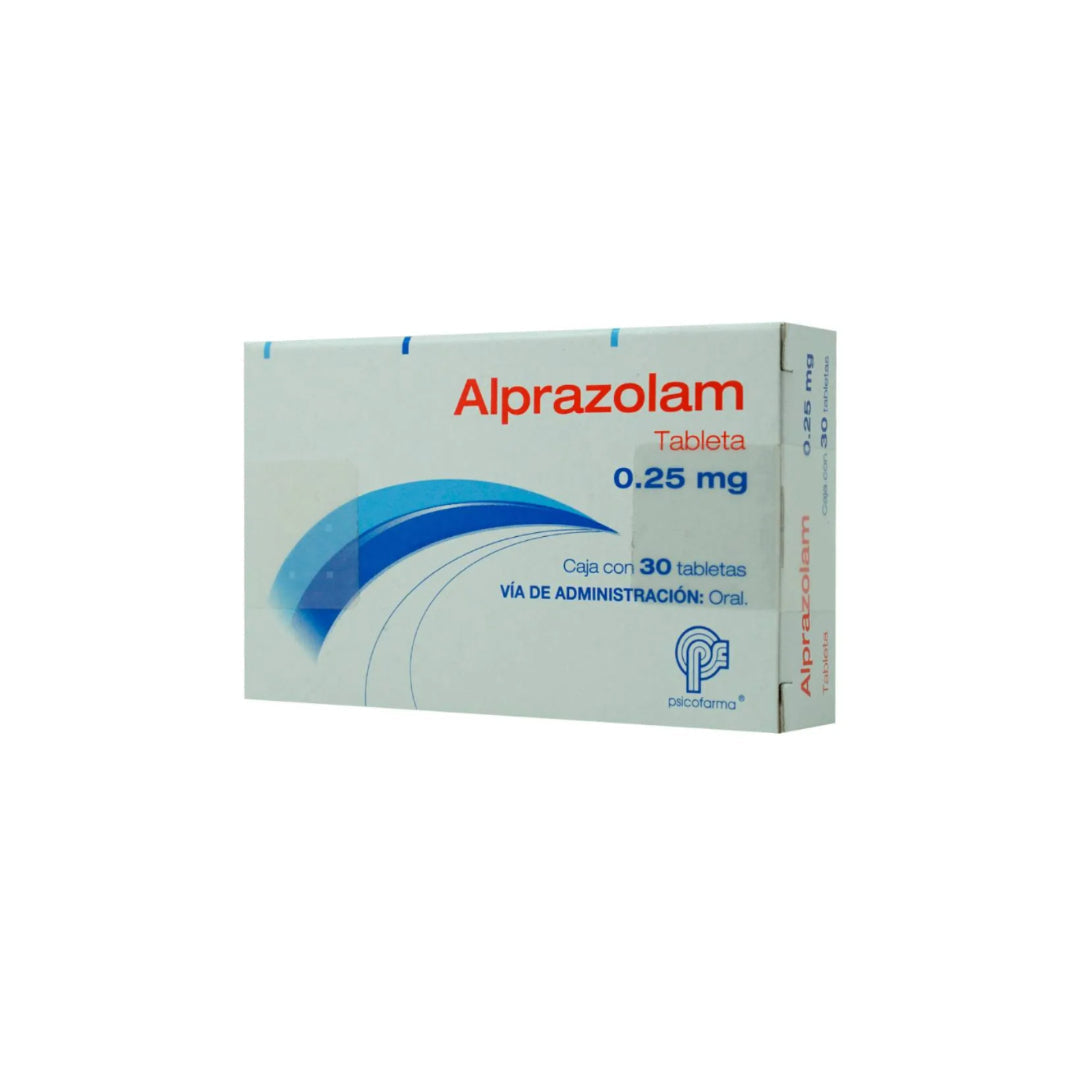 ALZAM ALPRAZOLAM 0.25 MG 30 TABLETAS GENÉRICO PSIC RX.