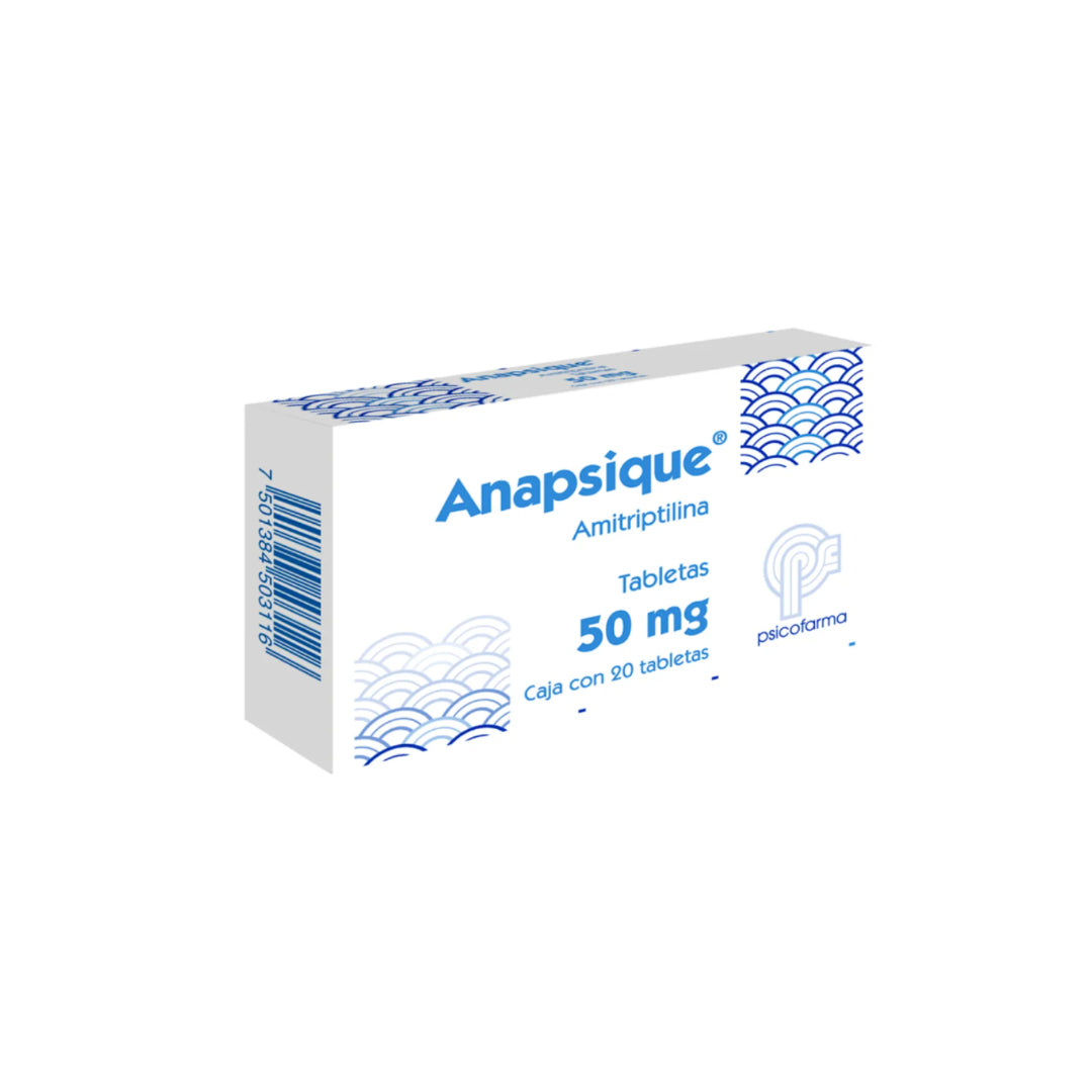 ANAPSIQUE 50 MG 20 TABLETAS RX.