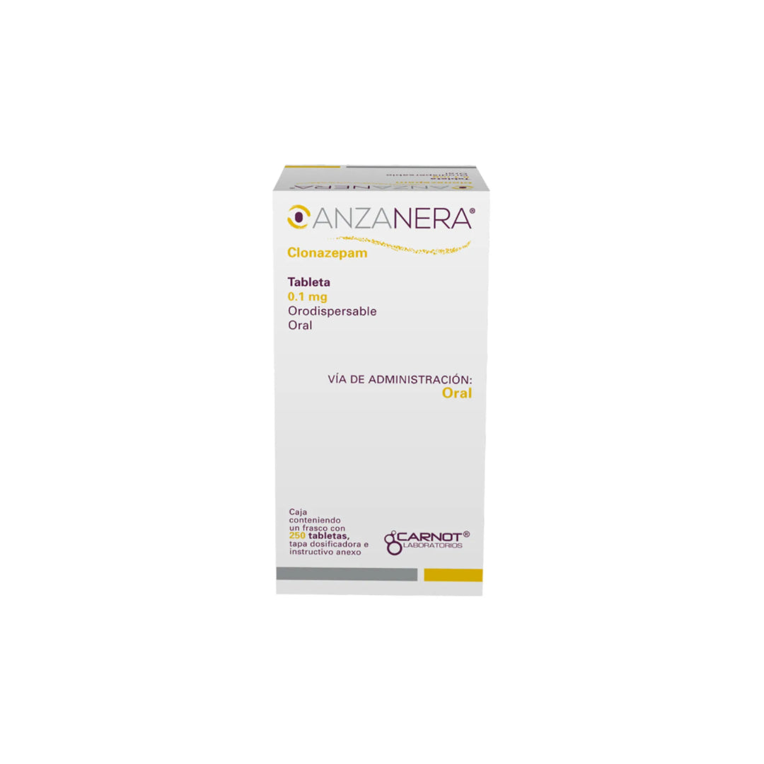 ANZANERA 0.1 MG ORODISPERSABLE FRASCO 250 TABLETAS RX.