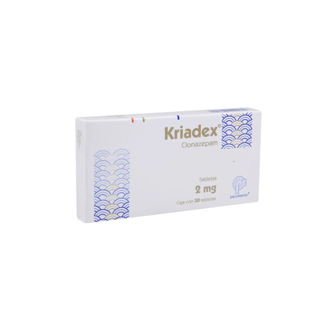 KRIADEX 2 MG 30 TABLETAS RX.