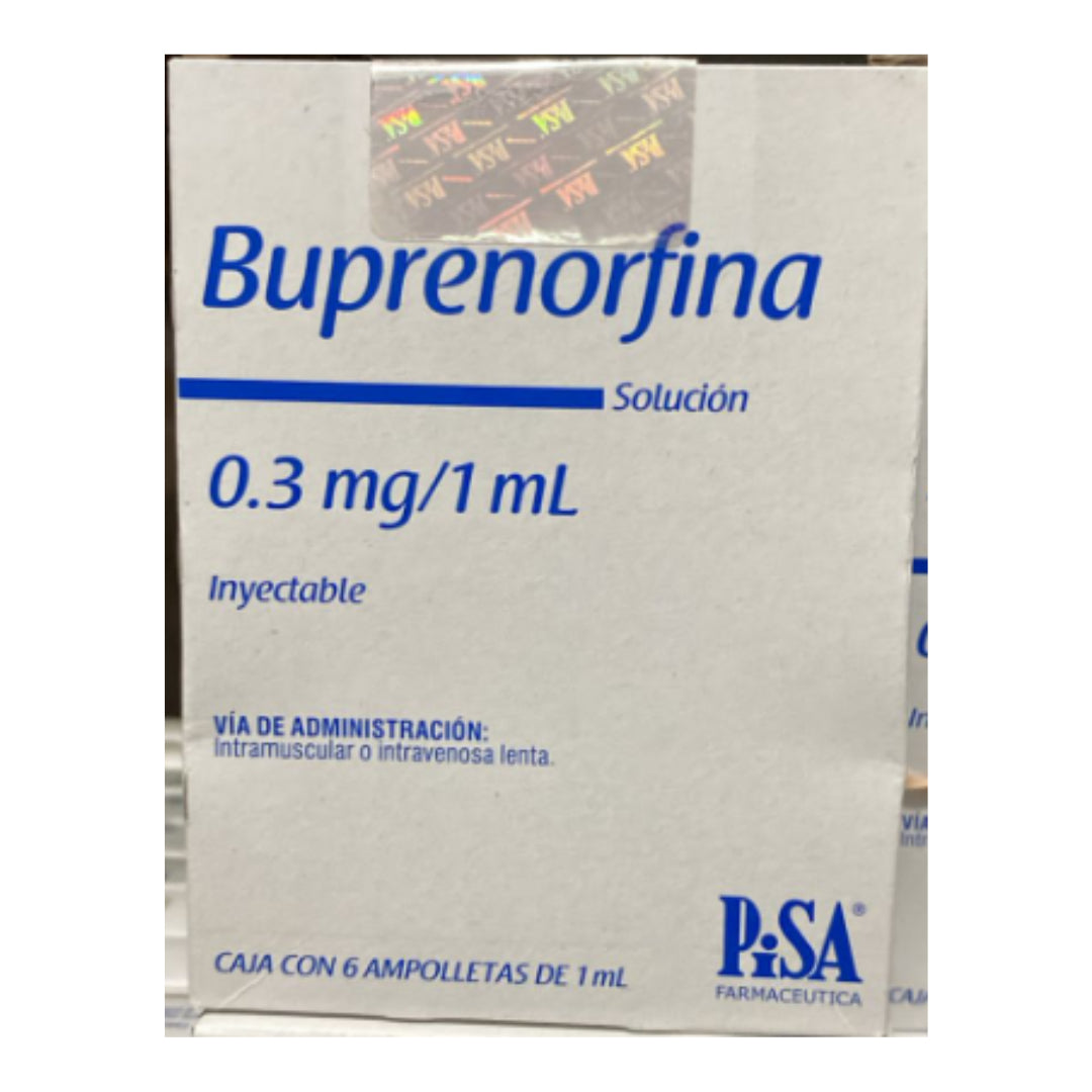 BUPRENORFINA SOL INY 0.3 MG/ML C/6 AMP PISA RX.